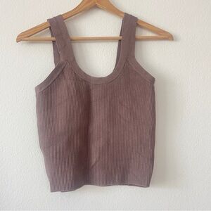 Abercrombie Brown Ribbed Tank Top